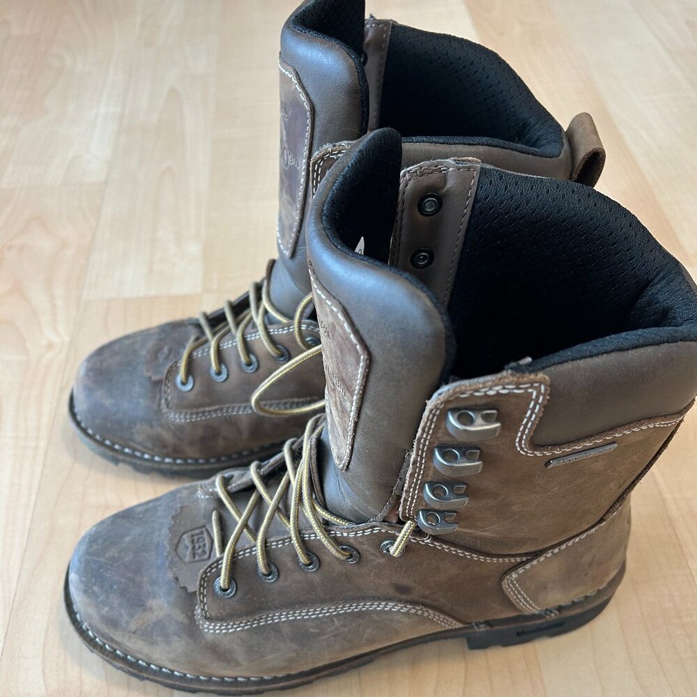 Danner Gritstone 8" Mens 9.5 D Brown Leather Alloy Toe Waterproof Work Boots - Picture 6 of 14